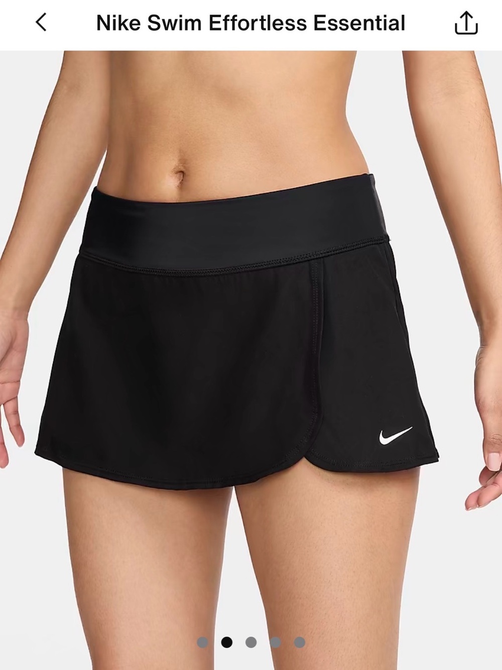 Nike swim skirt- effortless essential swim suit bottoms in black size Medium